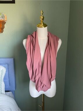 Lululemon Rulu Vinyasa Wrap Scarf Shrug Hood Brier Rose Muted Mauve Pink Rose